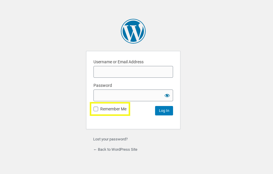 Wordpress Login Remember