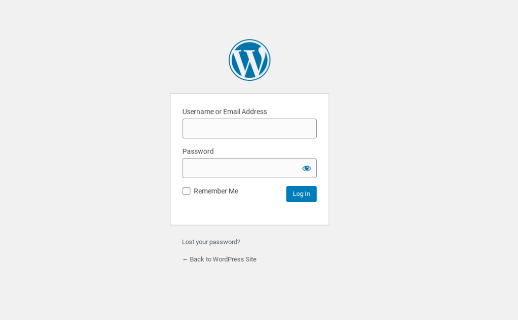 Wordpress Website Login